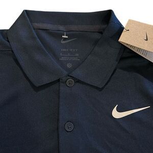 NEW Nike Dri-Fit Mens Navy Blue Polo Shirt